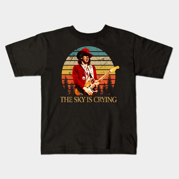 Stevie Ray Vaughan Kids T-Shirt by xnewsomefiles